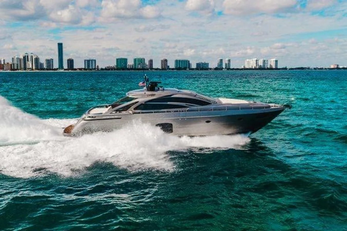 a boat on the water aboard CLAIMS TO FAME Yacht for Sale