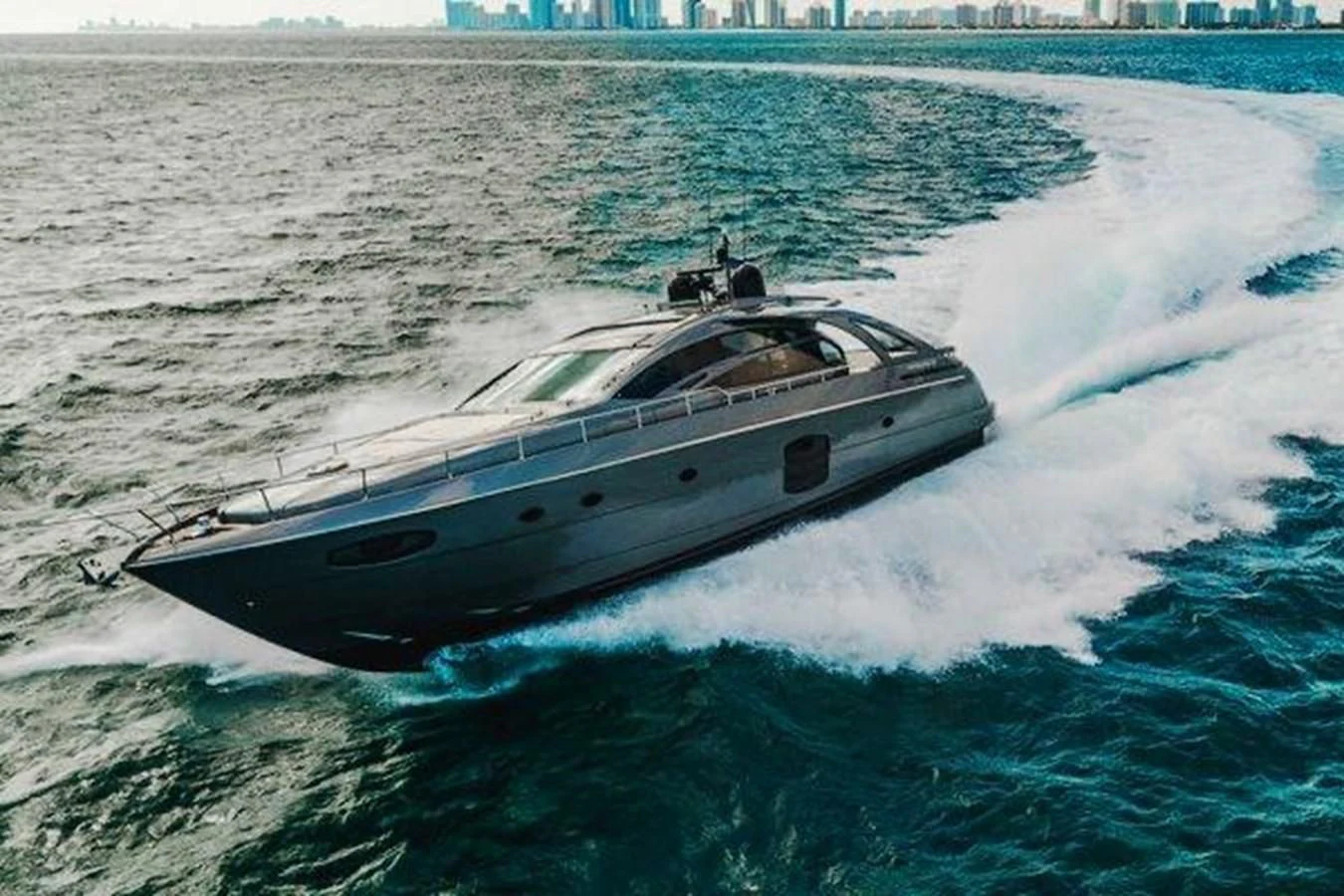 a boat on the water aboard CLAIMS TO FAME Yacht for Sale