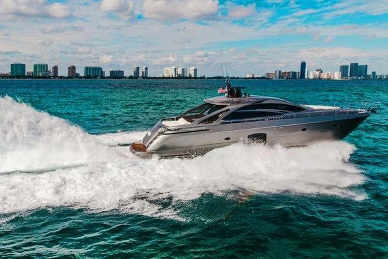 a boat splashing in the water aboard CLAIMS TO FAME Yacht for Sale