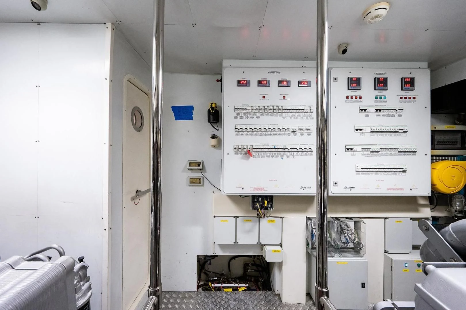 a room with machinery aboard CLAIMS TO FAME Yacht for Sale