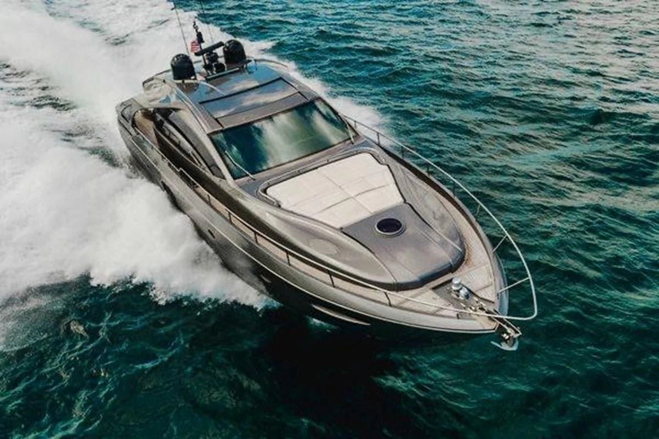 a boat on the water aboard CLAIMS TO FAME Yacht for Sale