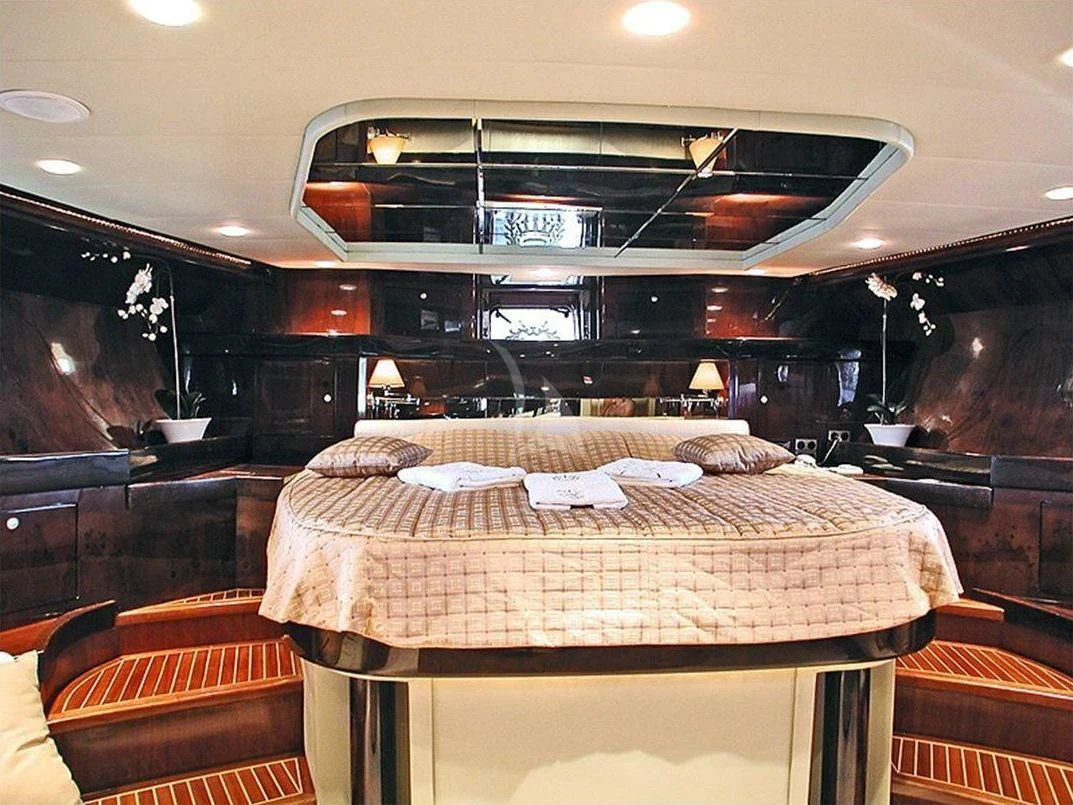 a bed in a train aboard SUHEYLA SULTAN Yacht for Sale