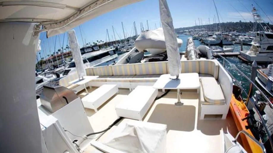 a large ship in a harbor aboard SHERAZADE Yacht for Sale