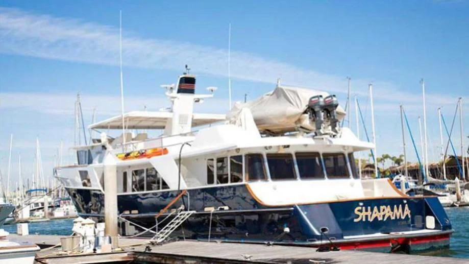 a boat docked at a pier aboard SHERAZADE Yacht for Sale