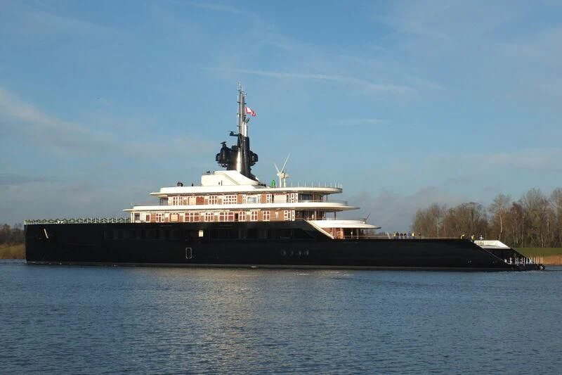 a large ship on the water aboard LIVA Yacht for Sale