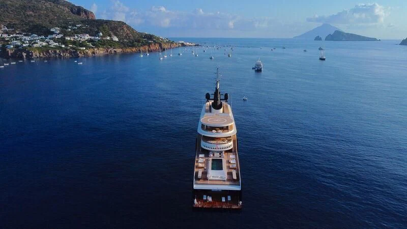 a boat in the water aboard LIVA Yacht for Sale