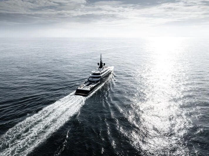 a ship sailing on the sea aboard LIVA Yacht for Sale