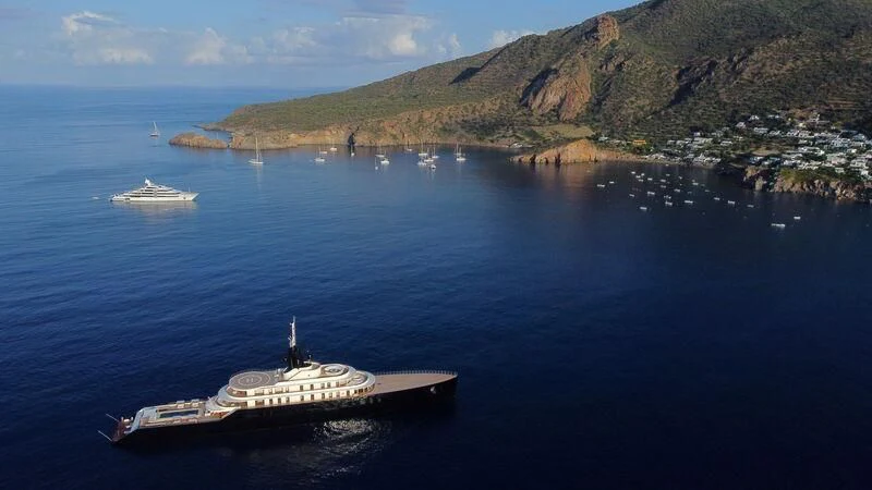 a boat in the water aboard LIVA Yacht for Sale