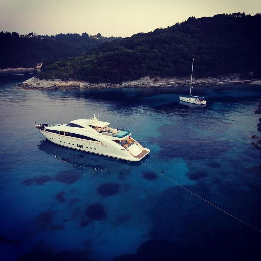 a boat on the water aboard FREEDOM Yacht for Sale