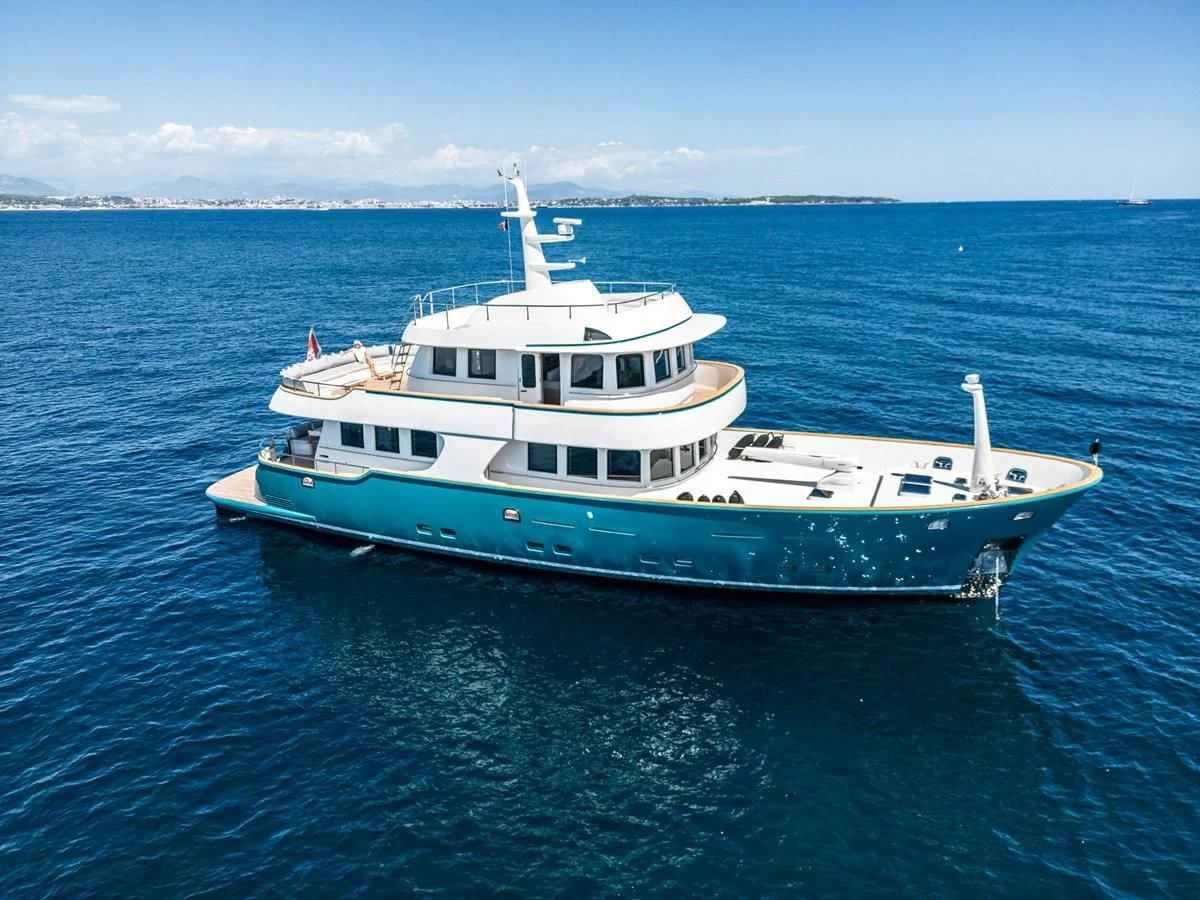 a boat in the water aboard T9 Yacht for Sale