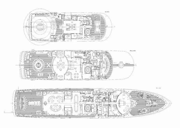diagram, engineering drawing aboard SAMAR Yacht for Sale