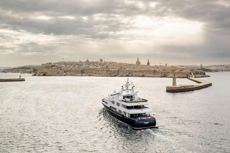 a boat in the water aboard SAMAR Yacht for Sale