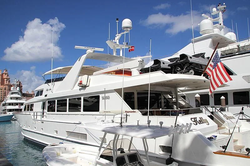 a boat with flags on it aboard ALEXANDRA JANE Yacht for Sale