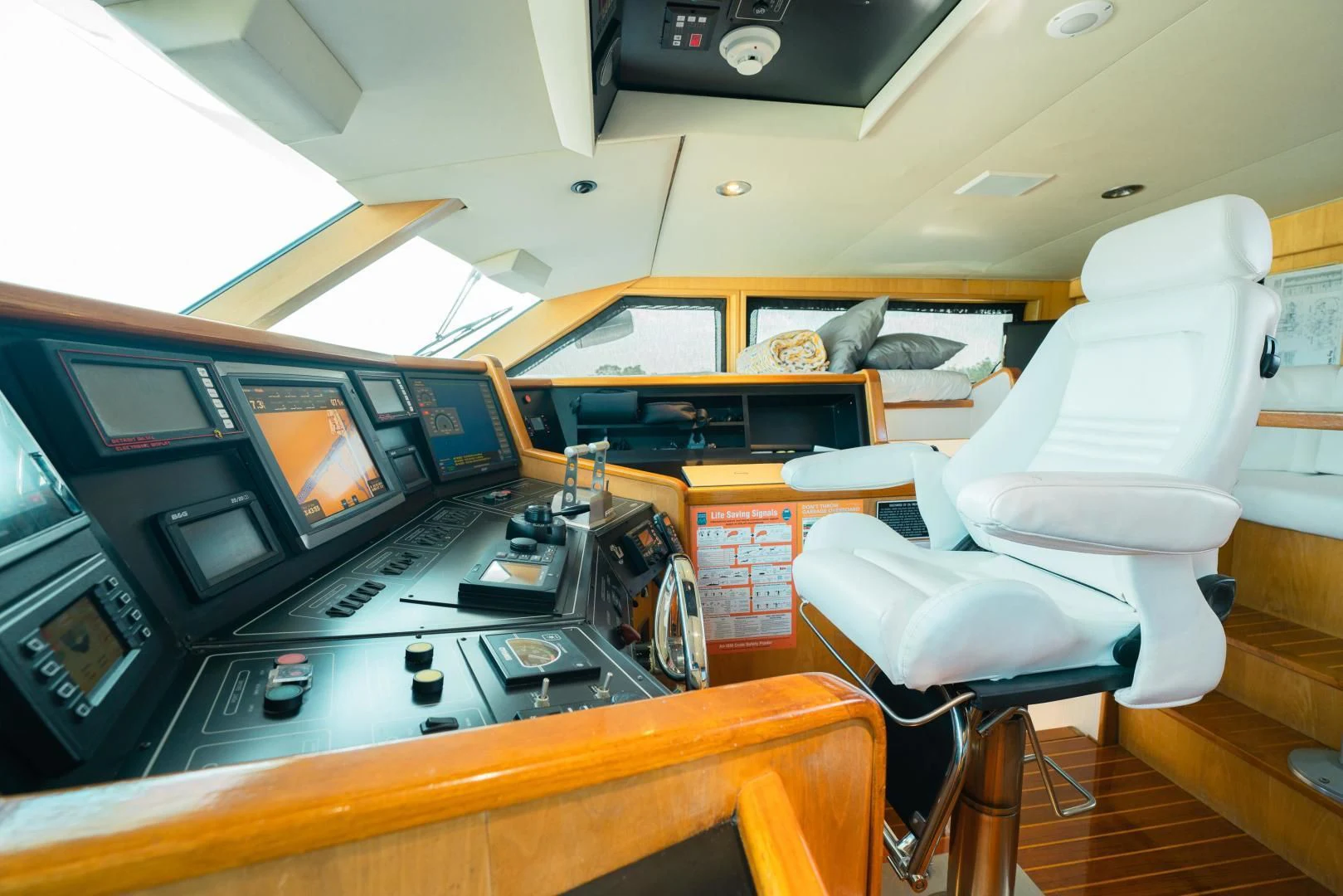 a room with computers and chairs aboard ALEXANDRA JANE Yacht for Sale