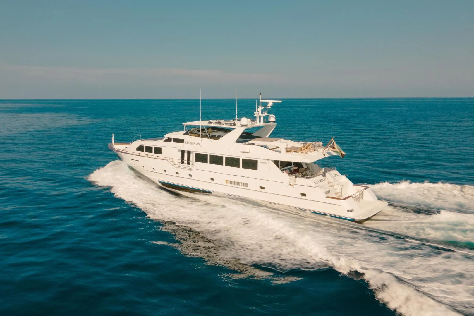 a boat on the water aboard ALEXANDRA JANE Yacht for Sale