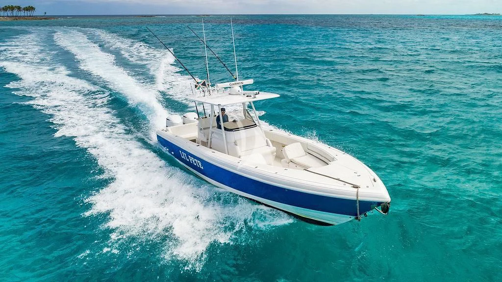 a boat on the water aboard ALEXANDRA JANE Yacht for Sale