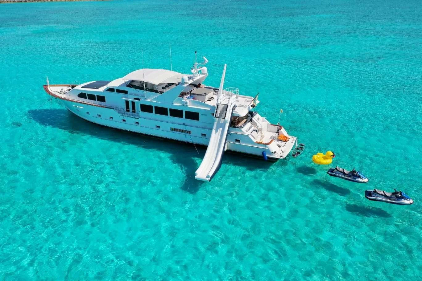 a boat in the water aboard ALEXANDRA JANE Yacht for Sale