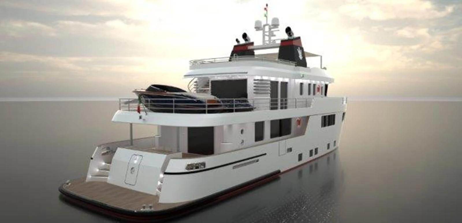 a boat in the water aboard OCEAN KING AMERICANA Yacht for Sale