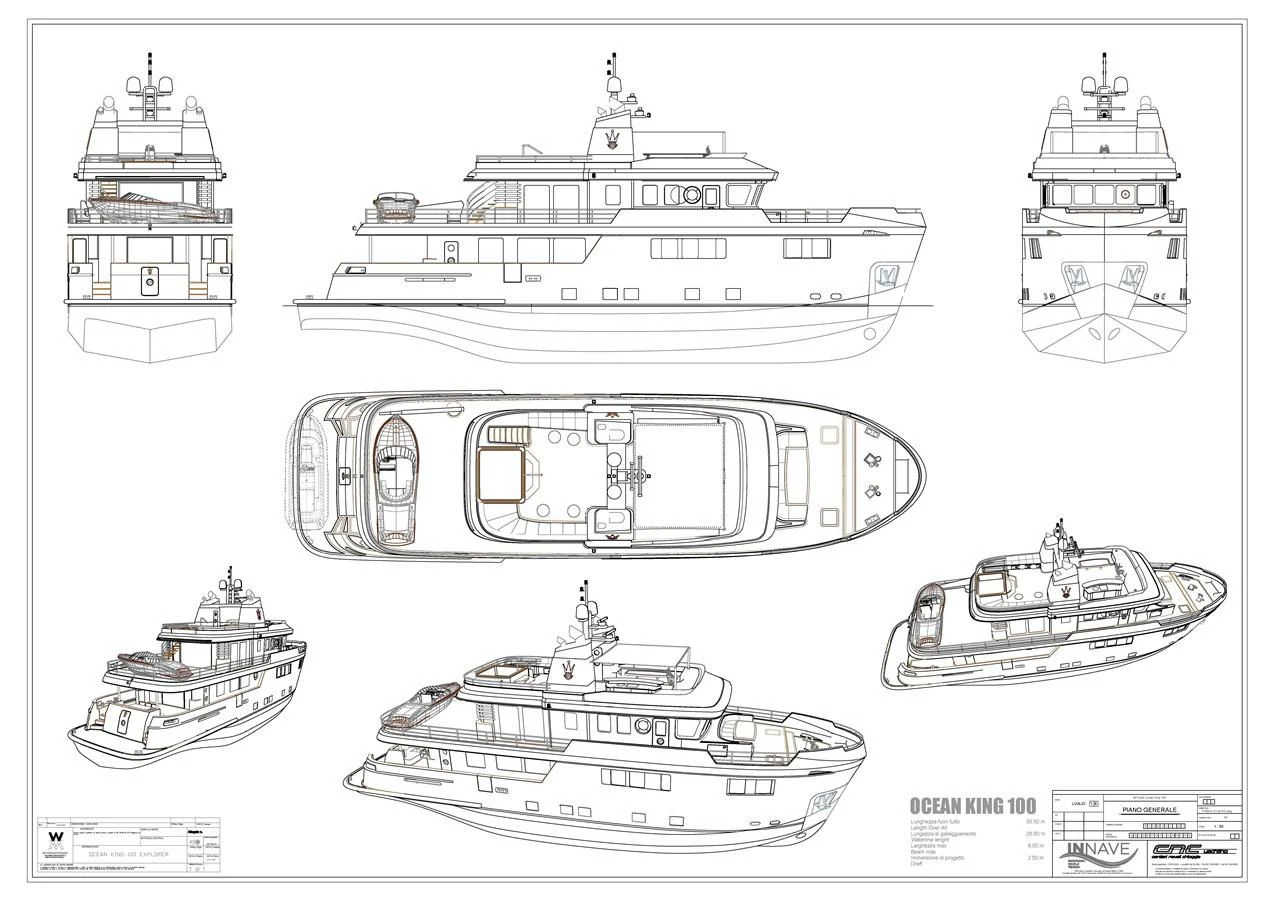 diagram aboard OCEAN KING AMERICANA Yacht for Sale
