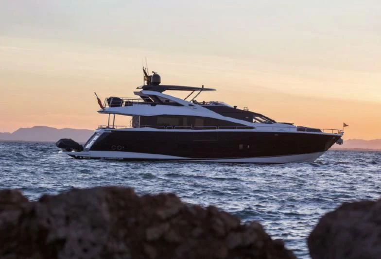 a boat on the water aboard X-ELEVEN Yacht for Sale