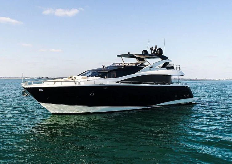 a boat in the water aboard X-ELEVEN Yacht for Sale