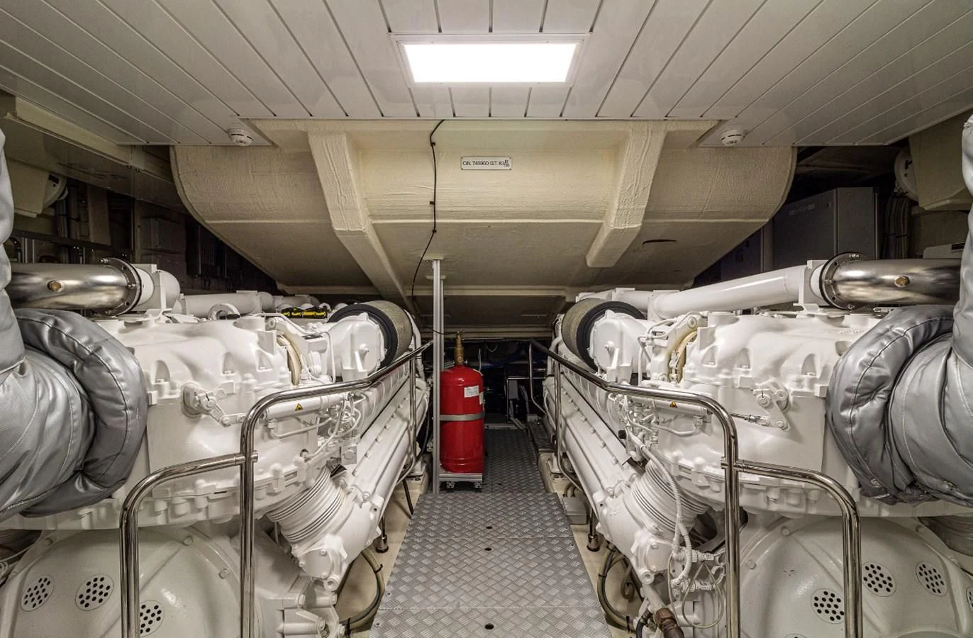 a room with machinery aboard DONNA SANTA Yacht for Sale