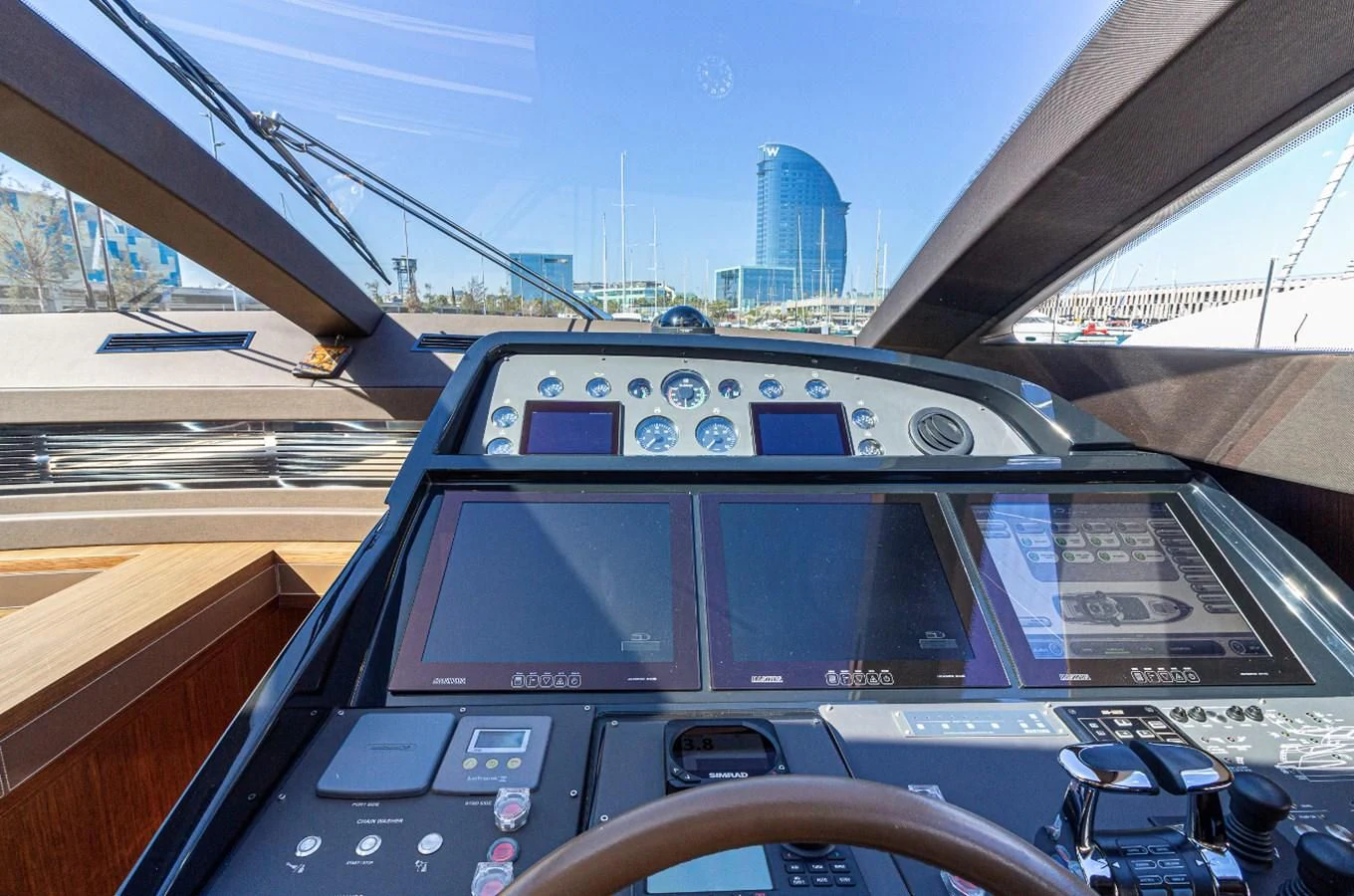 inside of a car aboard DONNA SANTA Yacht for Sale