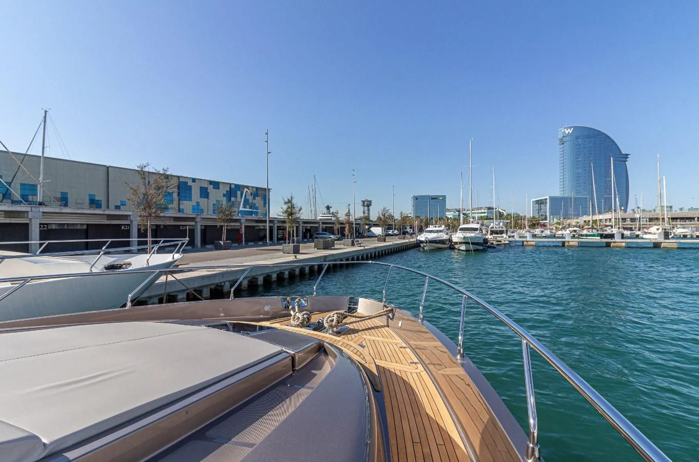 a bridge over water with boats aboard DONNA SANTA Yacht for Sale