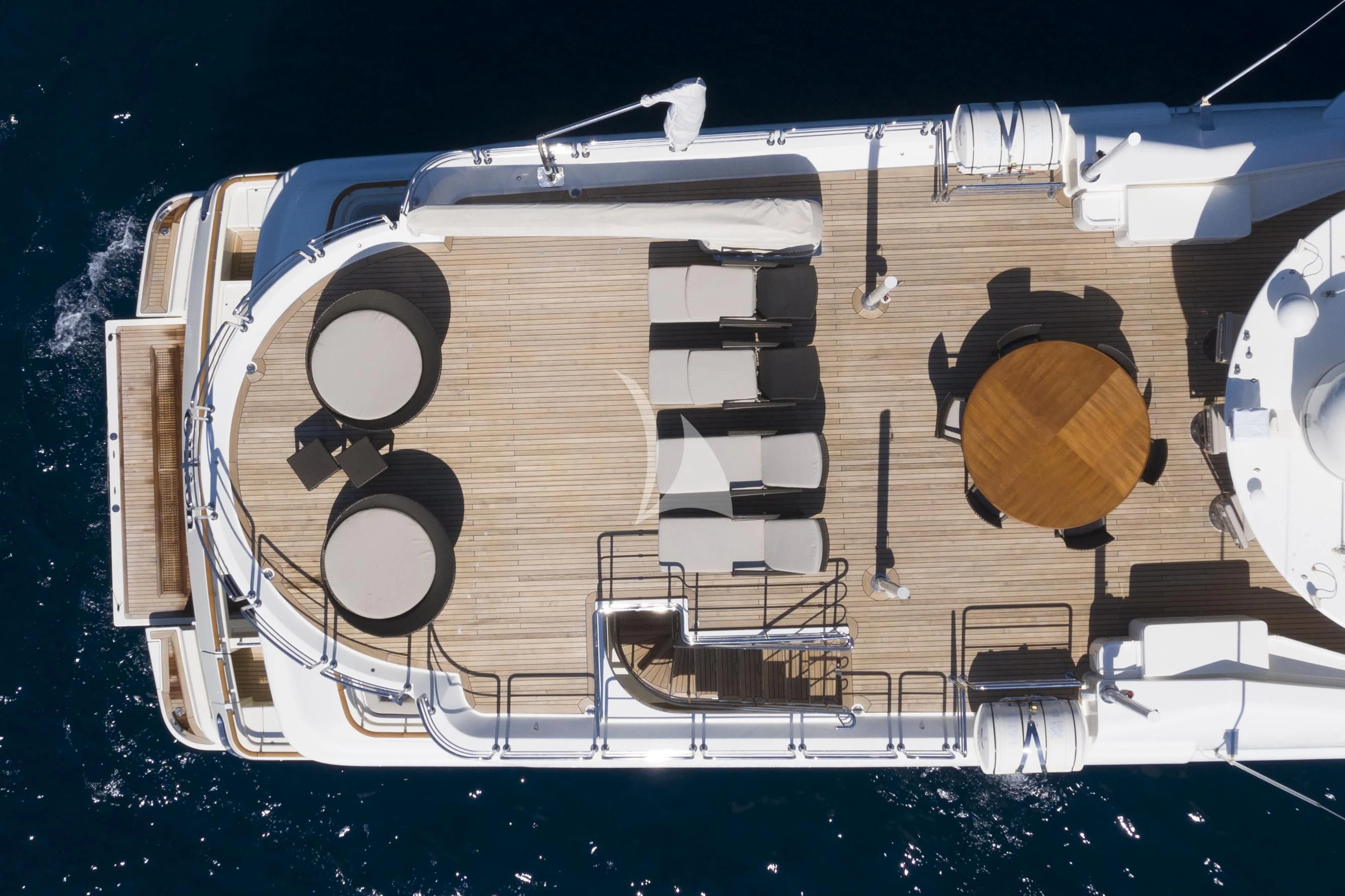 a space ship in the water aboard O'LION Yacht for Sale
