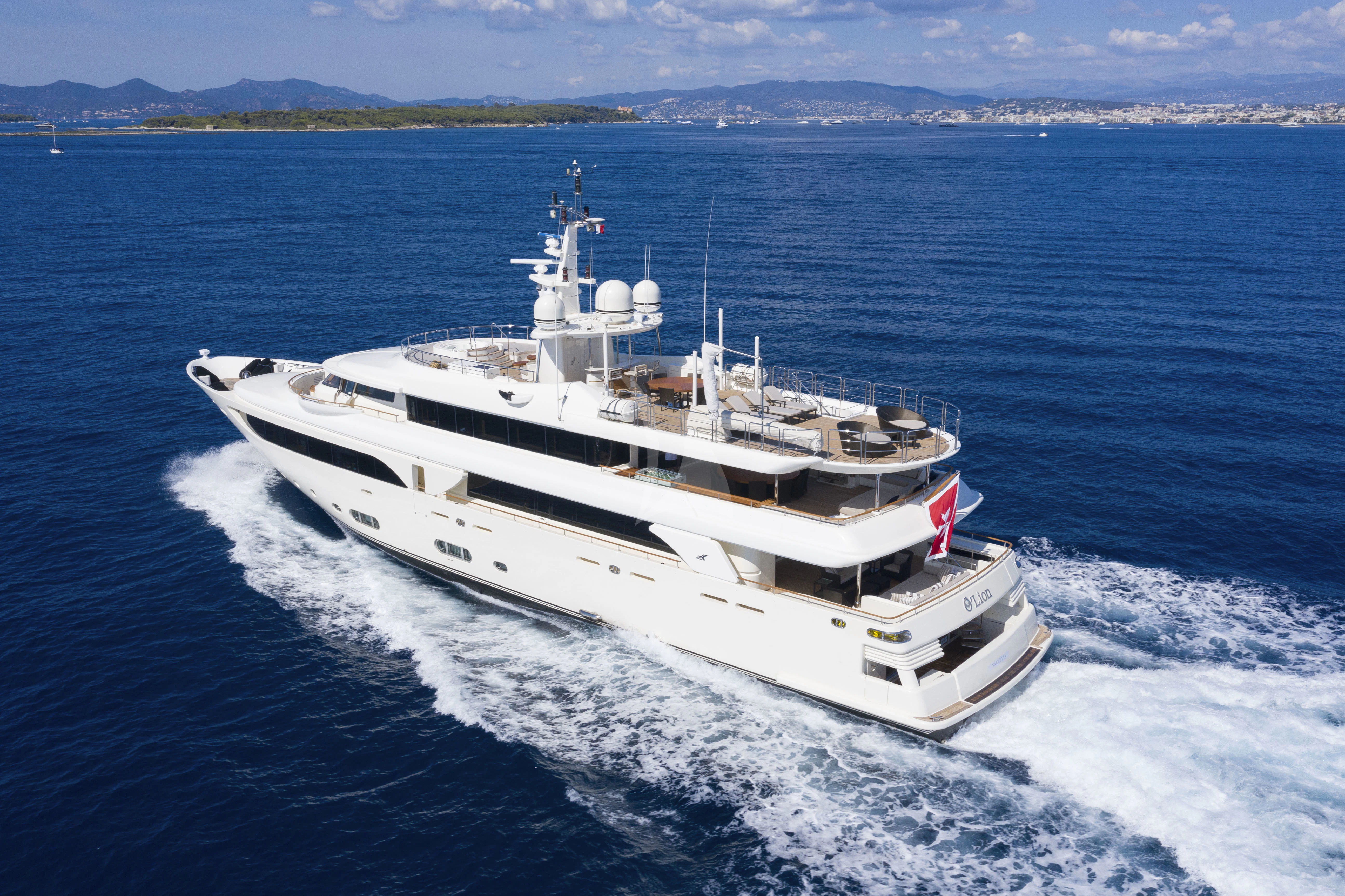 a ship on the water aboard O'LION Yacht for Sale