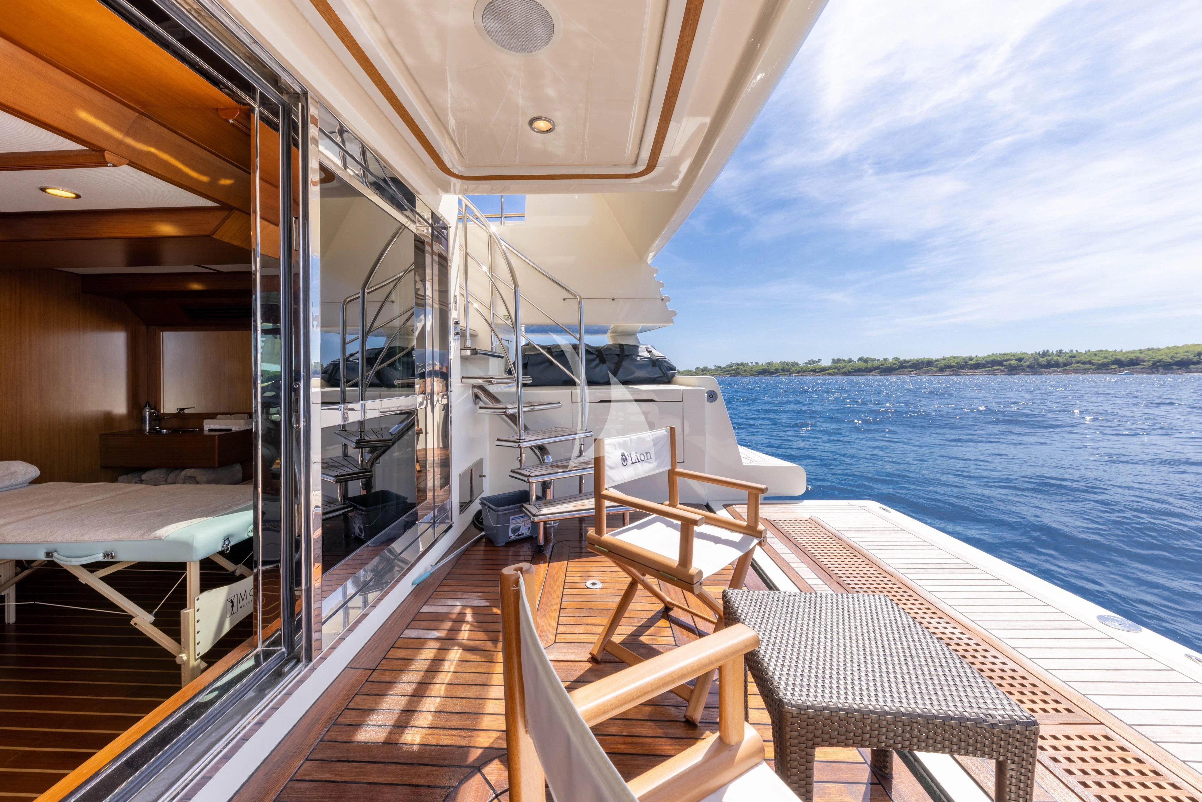 a boat on the water aboard O'LION Yacht for Sale