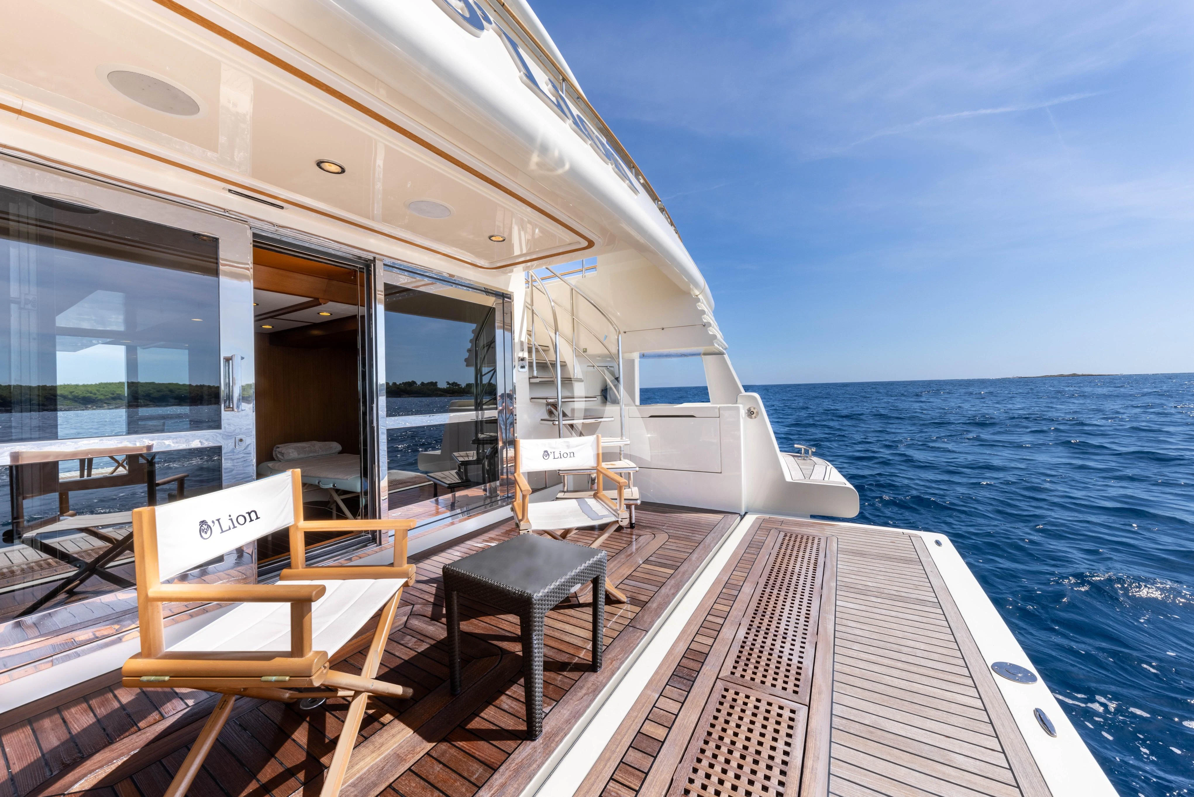 a boat on the water aboard O'LION Yacht for Sale