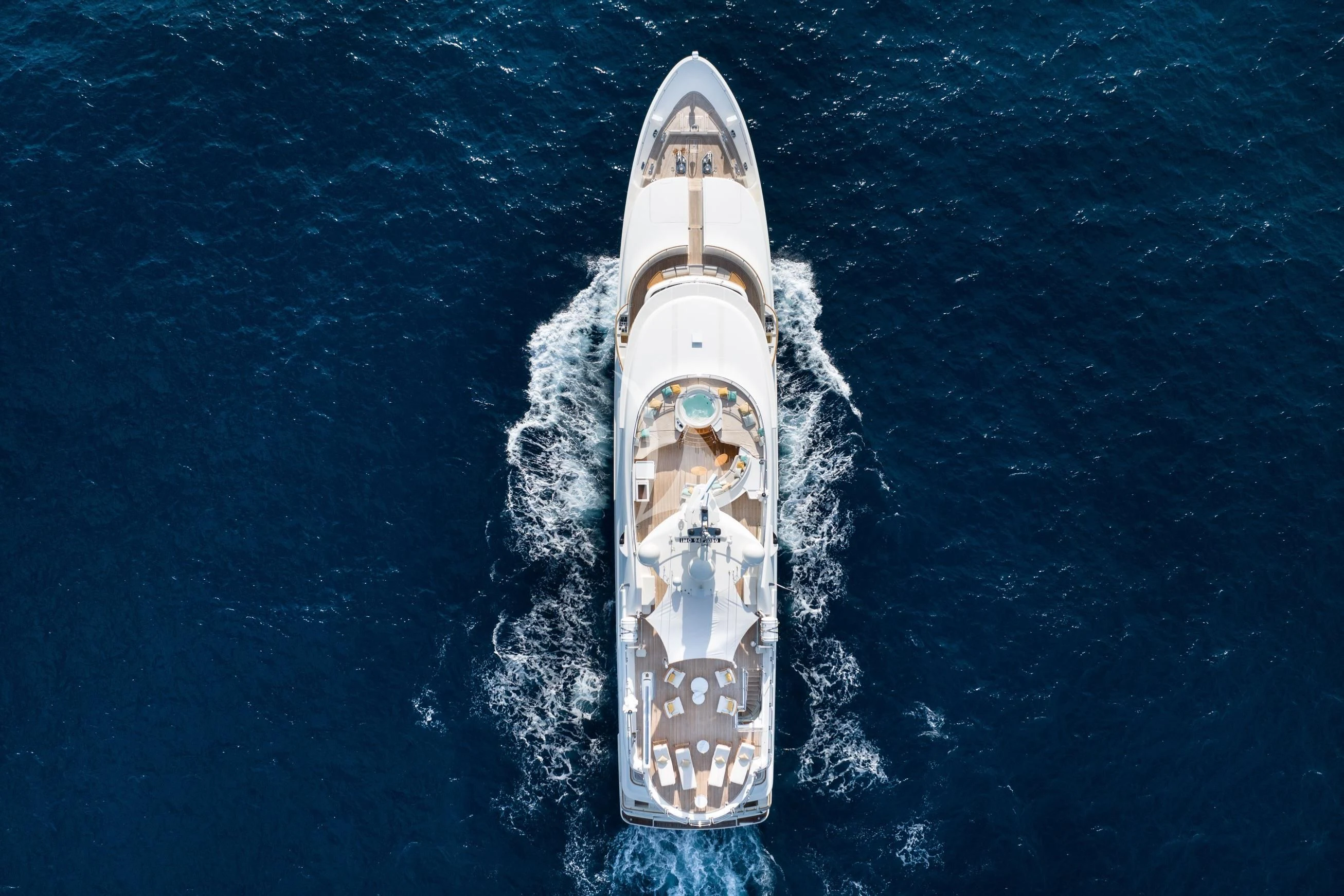 a rocket in the water aboard O'LION Yacht for Sale