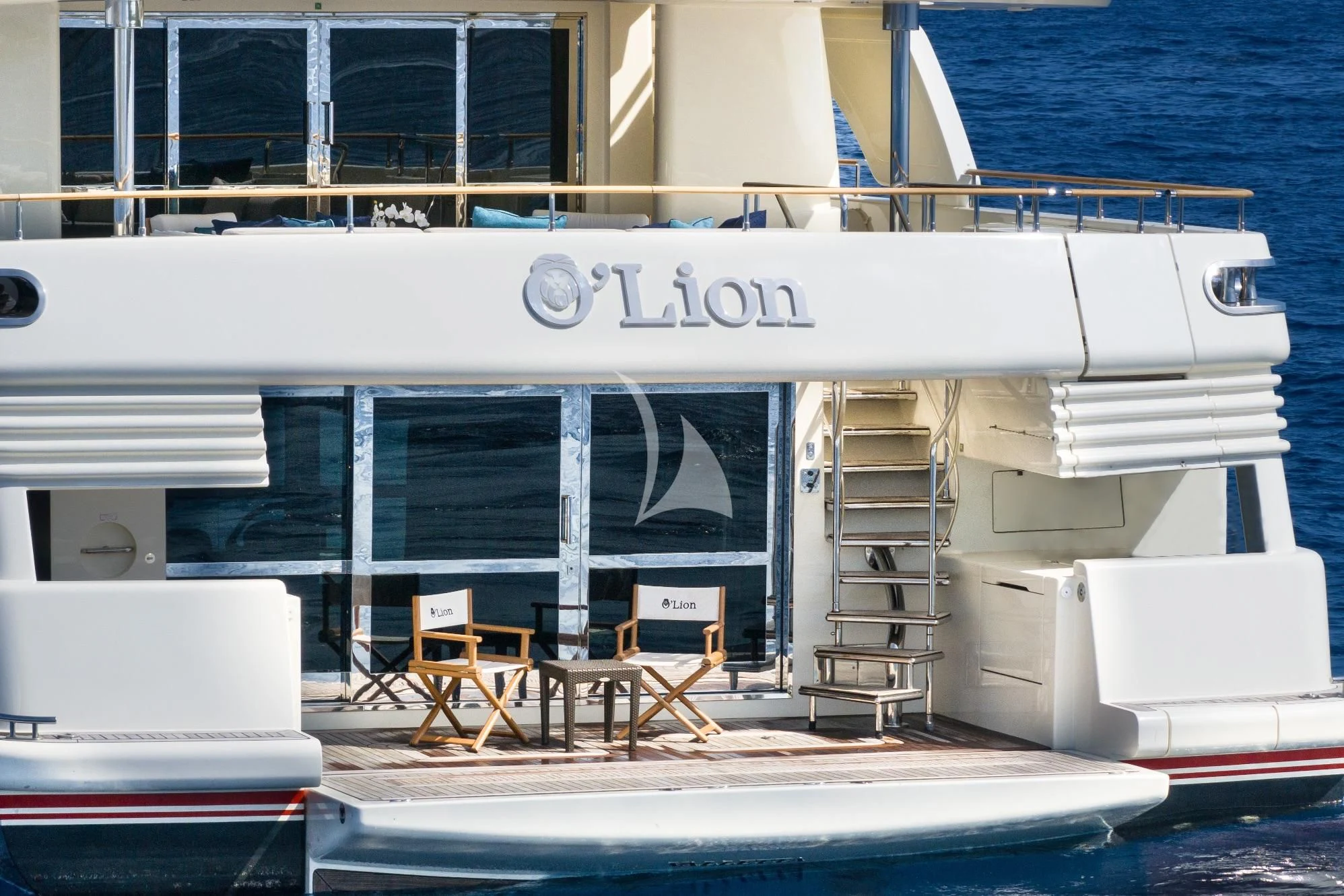 a boat on the water aboard O'LION Yacht for Sale