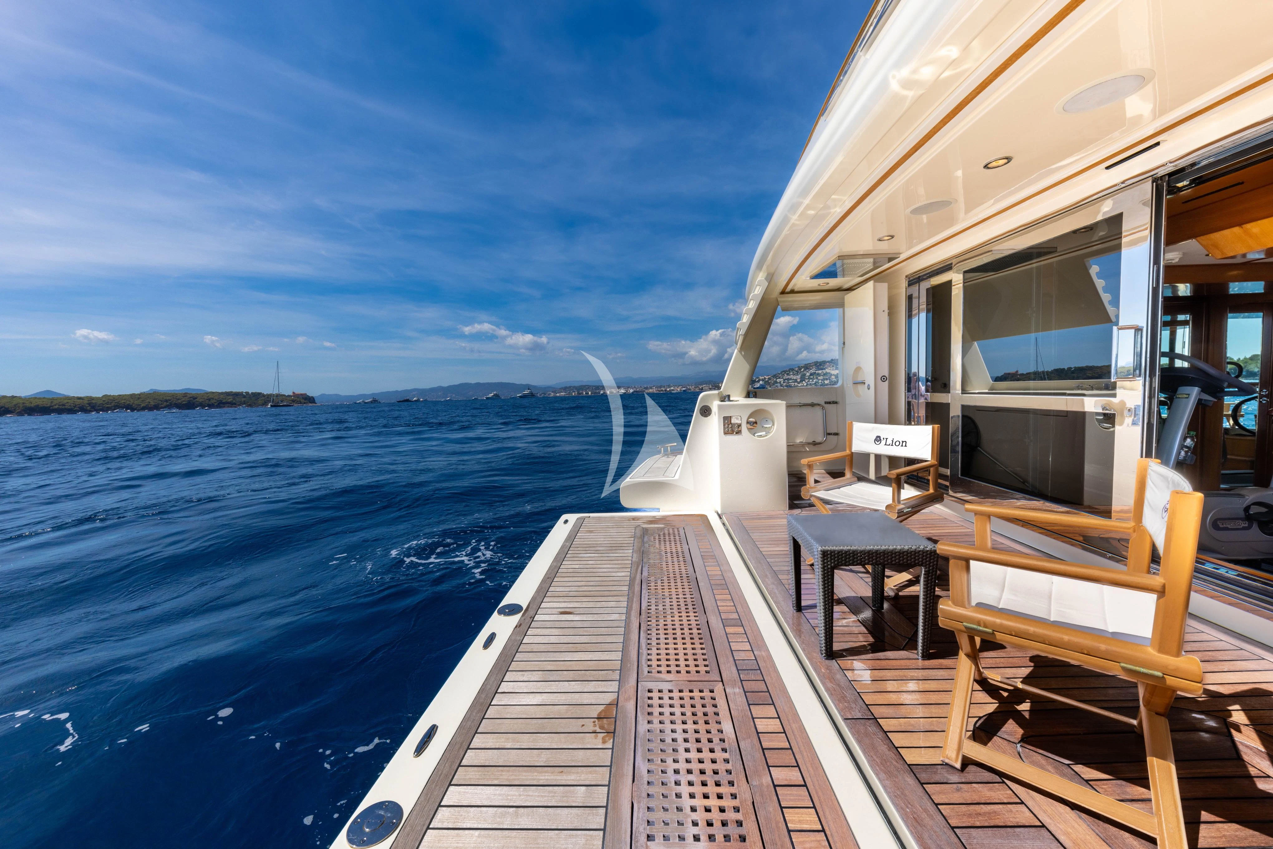 a boat on the water aboard O'LION Yacht for Sale