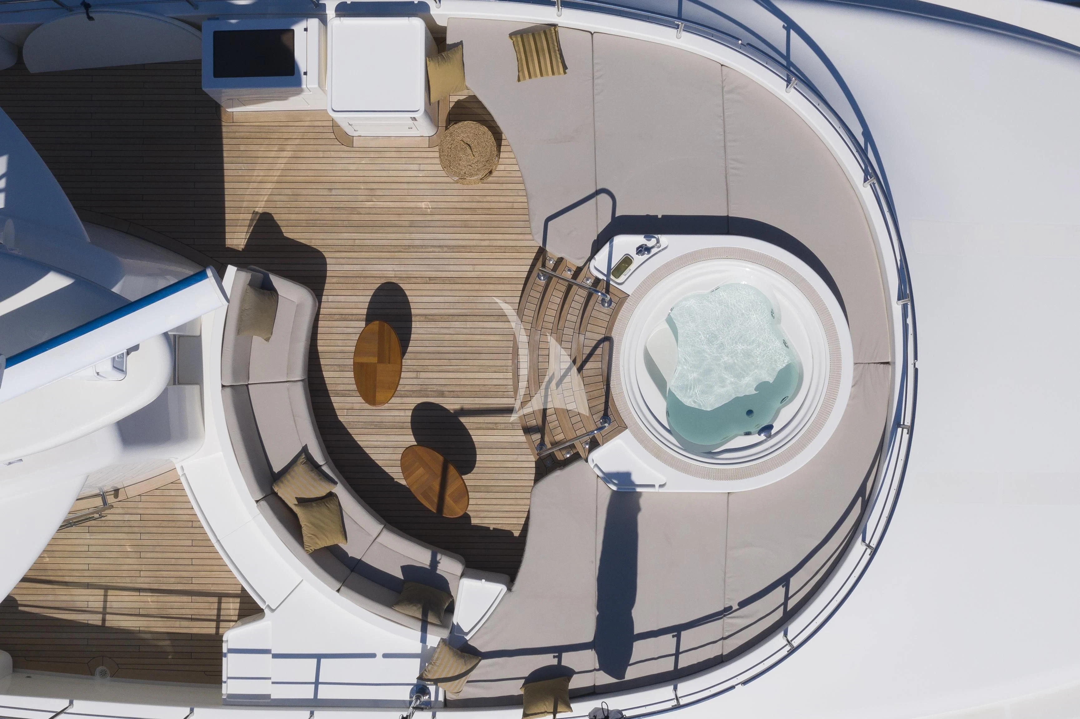 a satellite in space aboard O'LION Yacht for Sale
