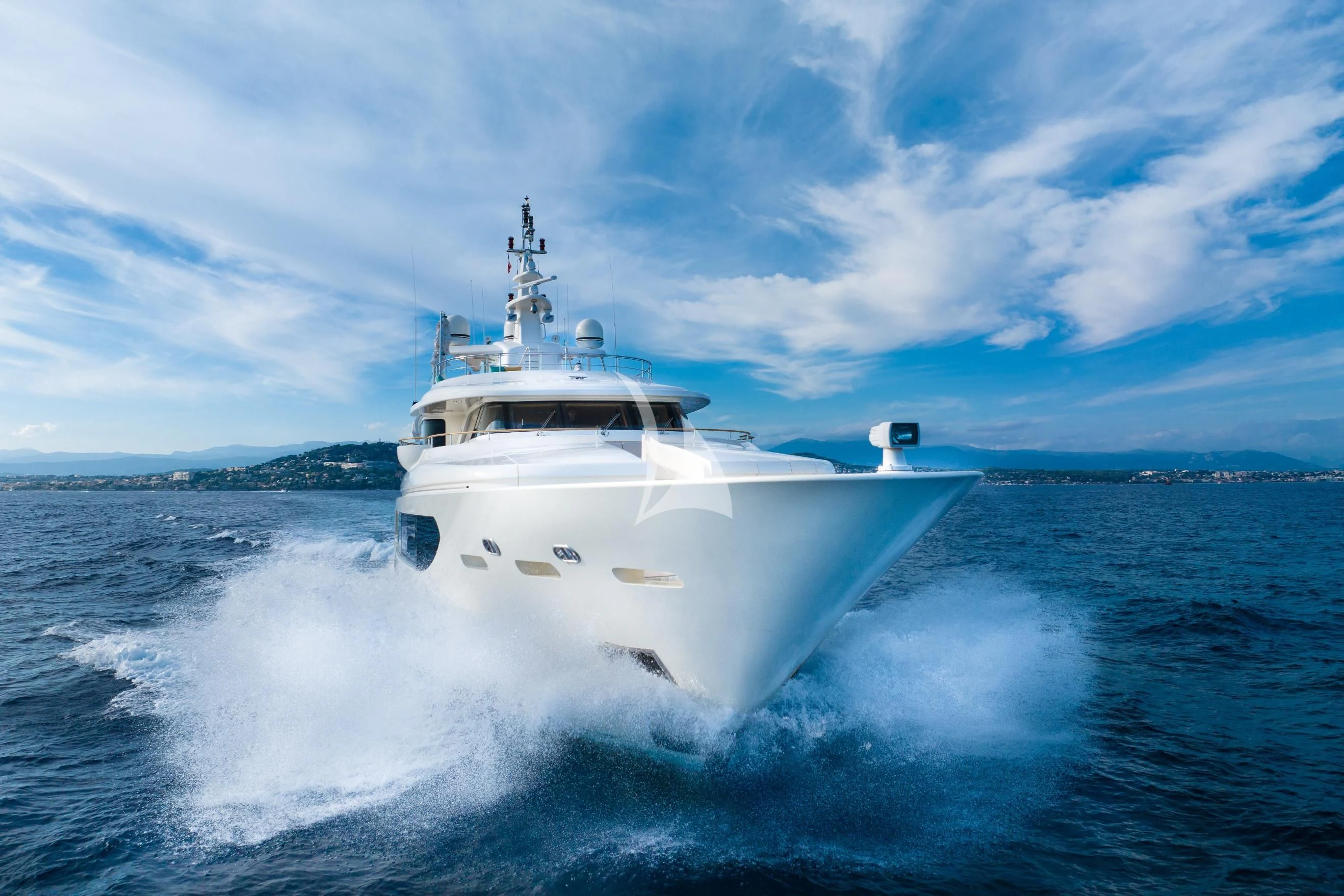 a boat on the water aboard O'LION Yacht for Sale