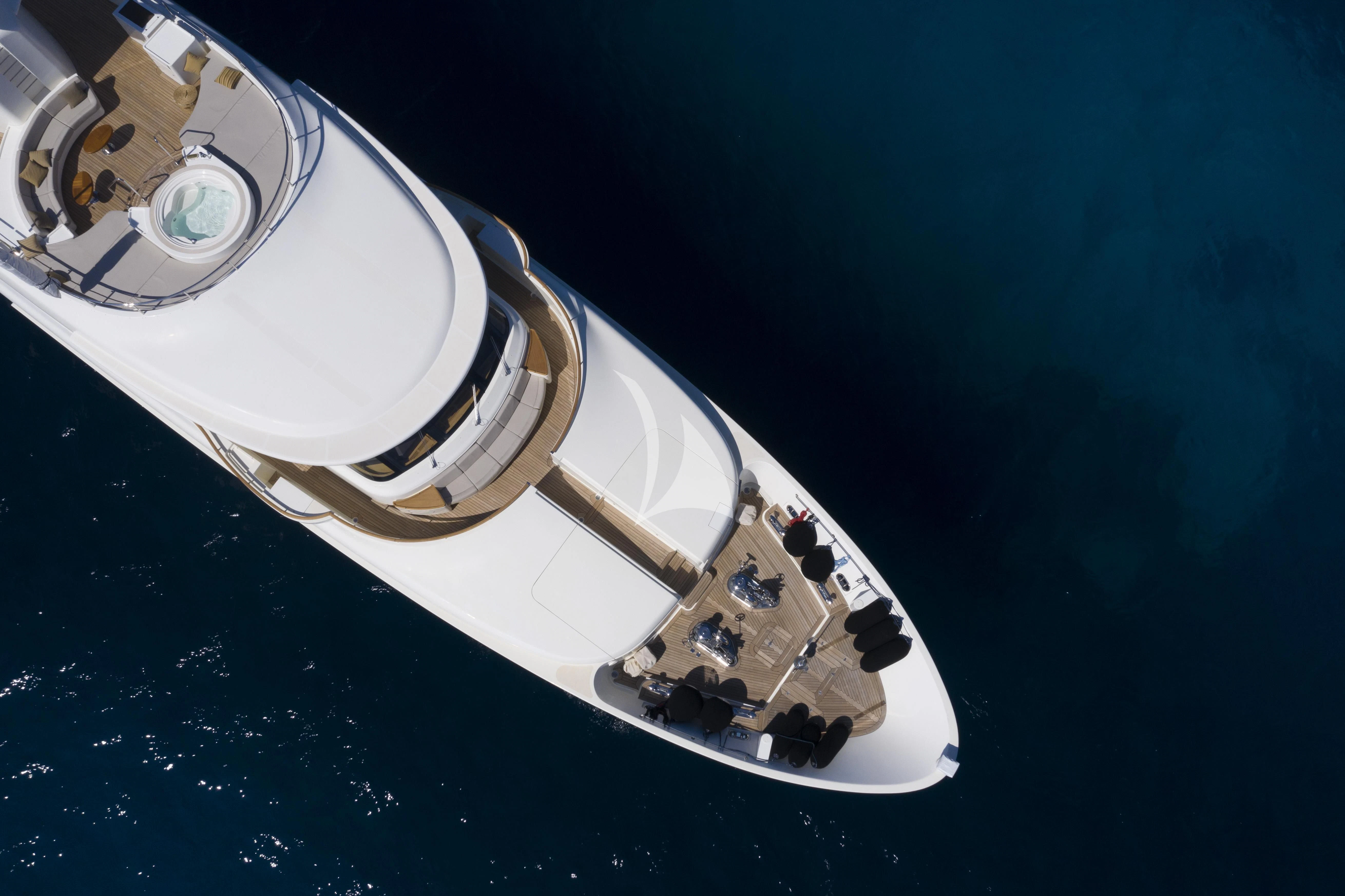 a space ship in the water aboard O'LION Yacht for Sale
