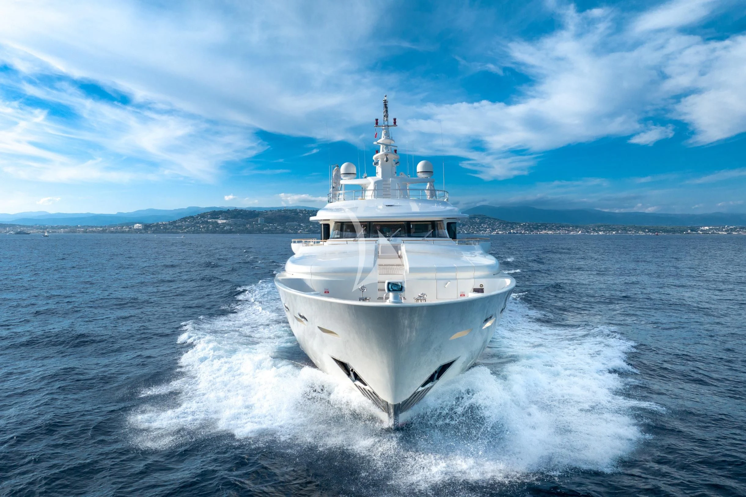 a boat on the water aboard O'LION Yacht for Sale