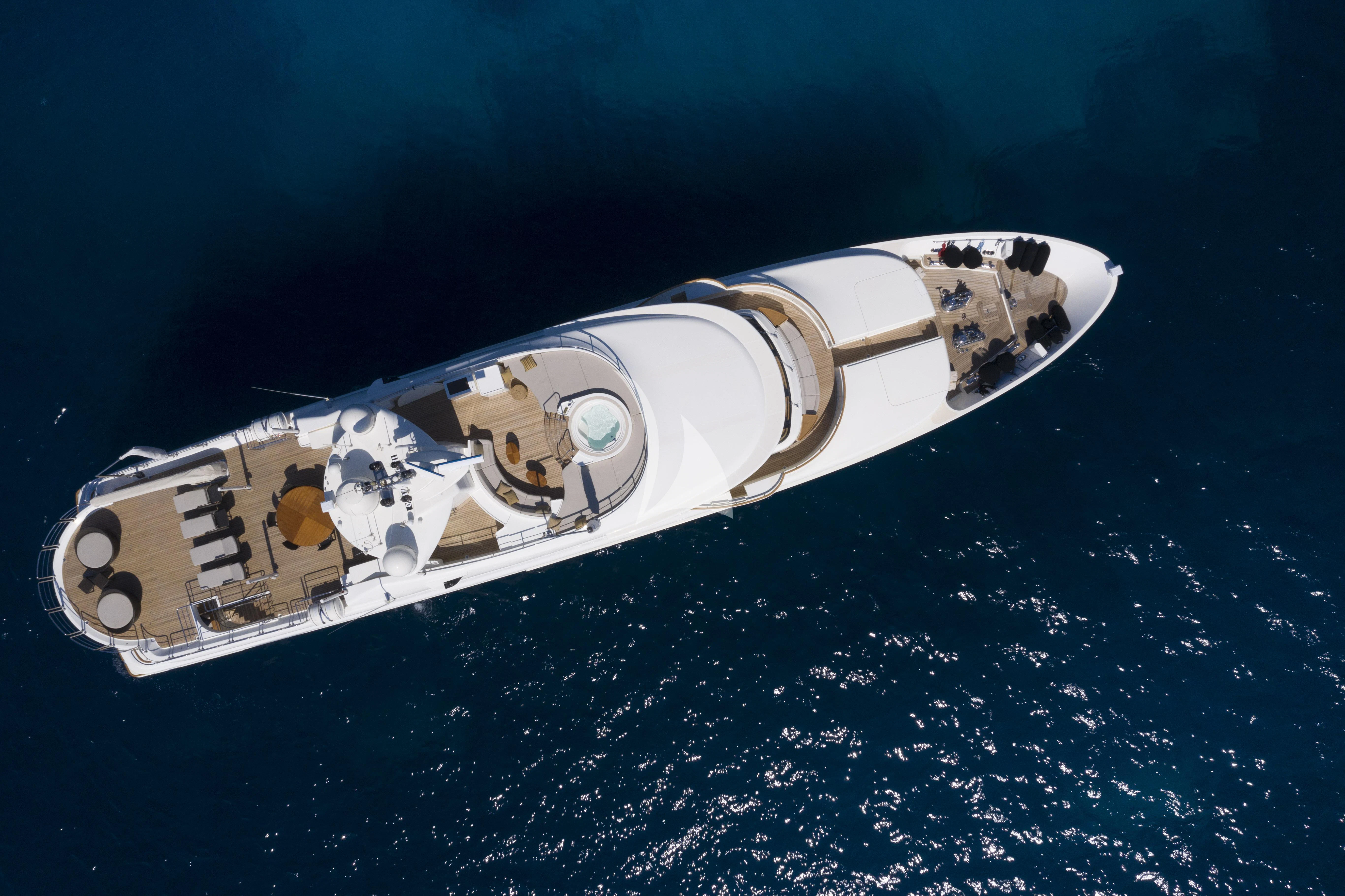 a space ship in space aboard O'LION Yacht for Sale