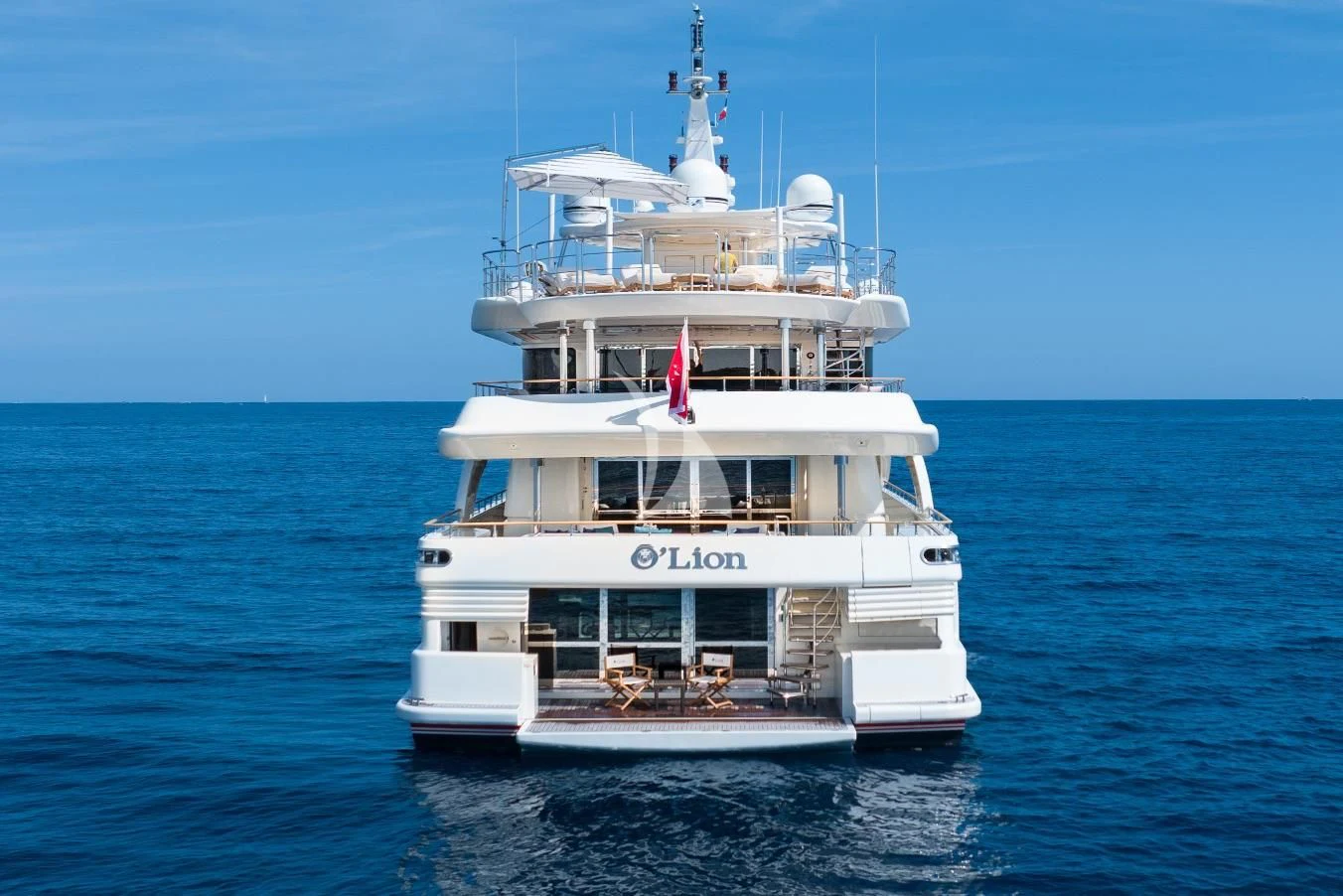 a boat on the water aboard O'LION Yacht for Sale