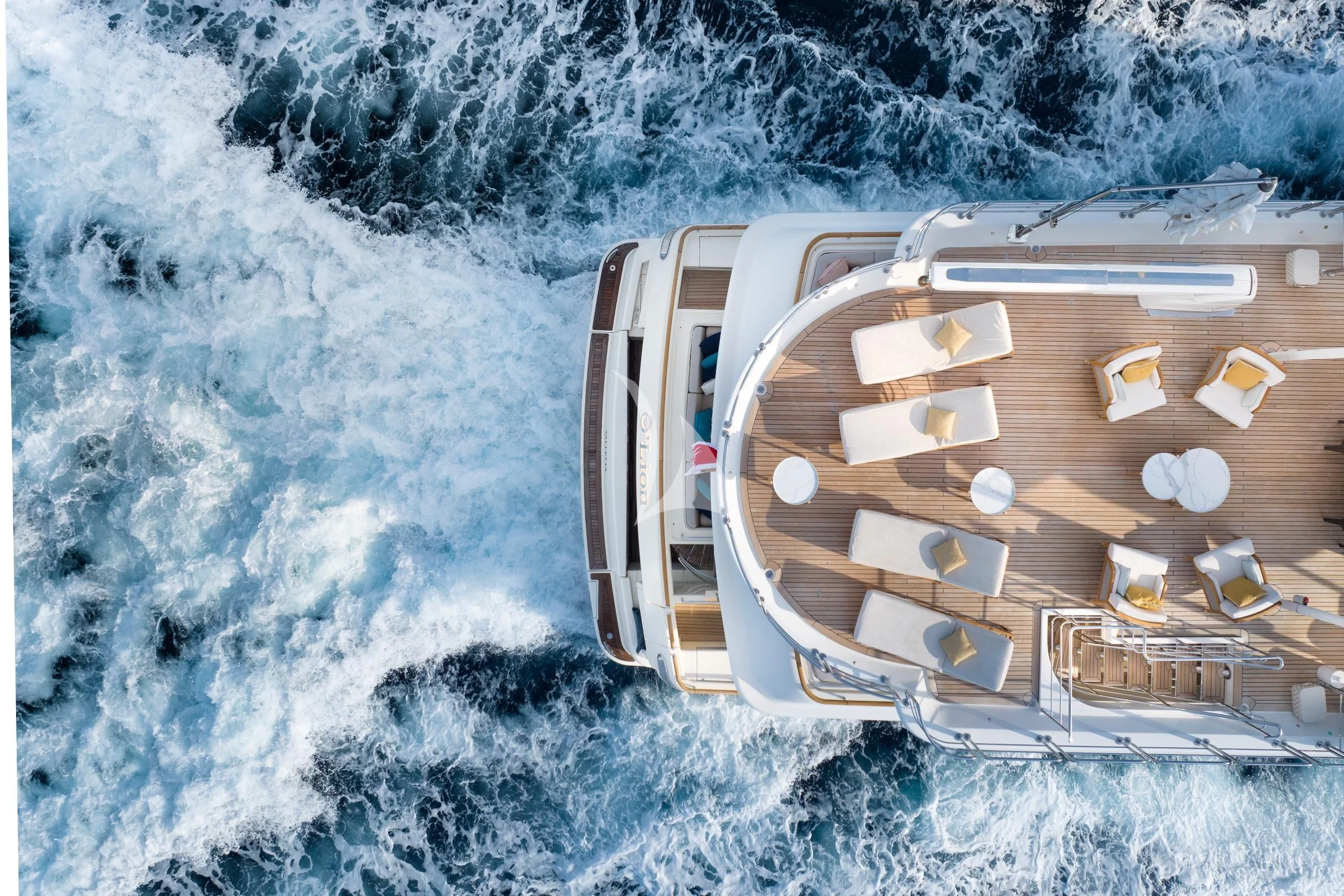 a house on a snowy hill aboard O'LION Yacht for Sale