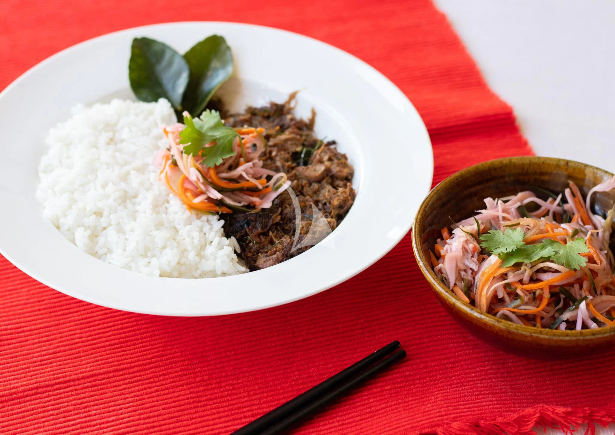 a bowl of rice and meatballs aboard O'LION Yacht for Sale