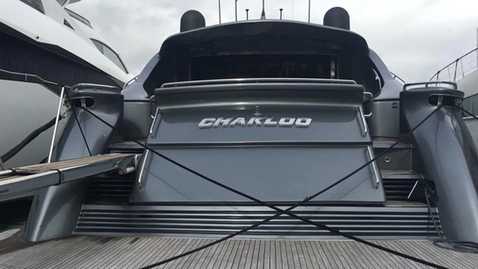the front of a car aboard CHAKLOO Yacht for Sale