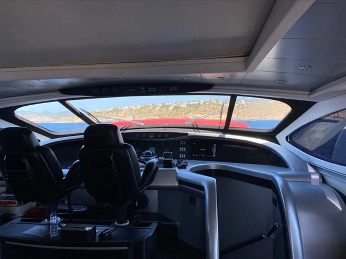 the inside of a car aboard CHAKLOO Yacht for Sale