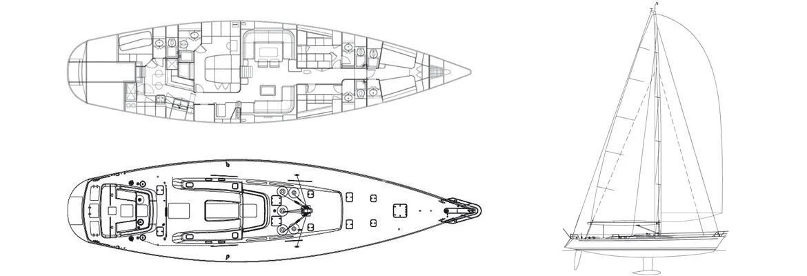 diagram aboard CLASS IV Yacht for Charter