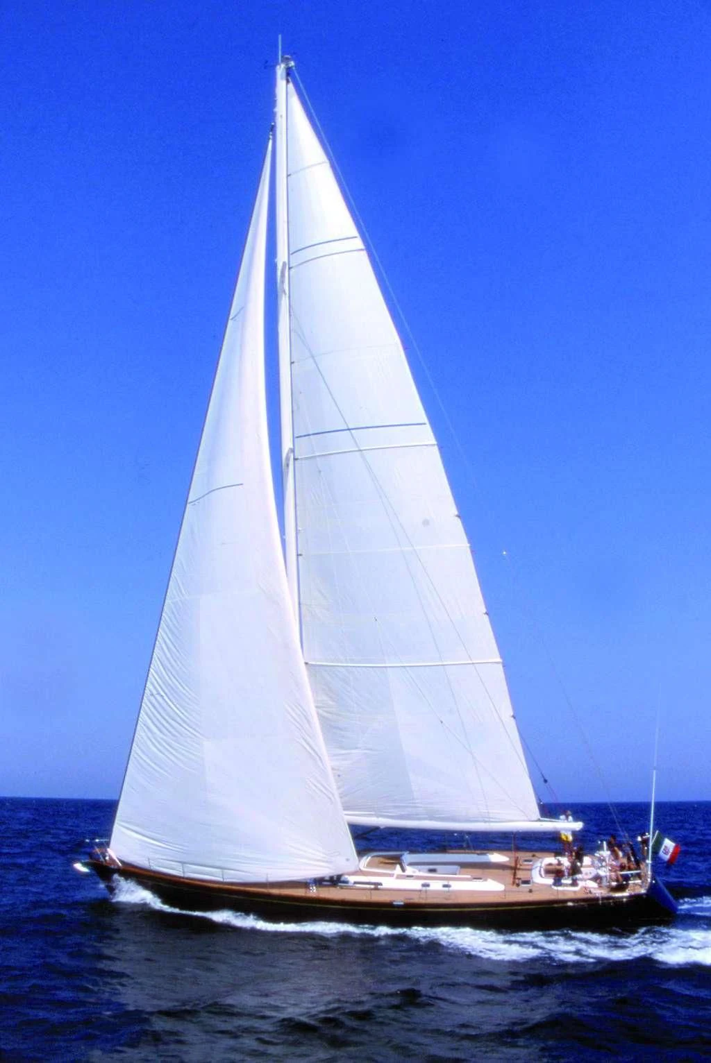 a sailboat on the water aboard CLASS IV Yacht for Charter