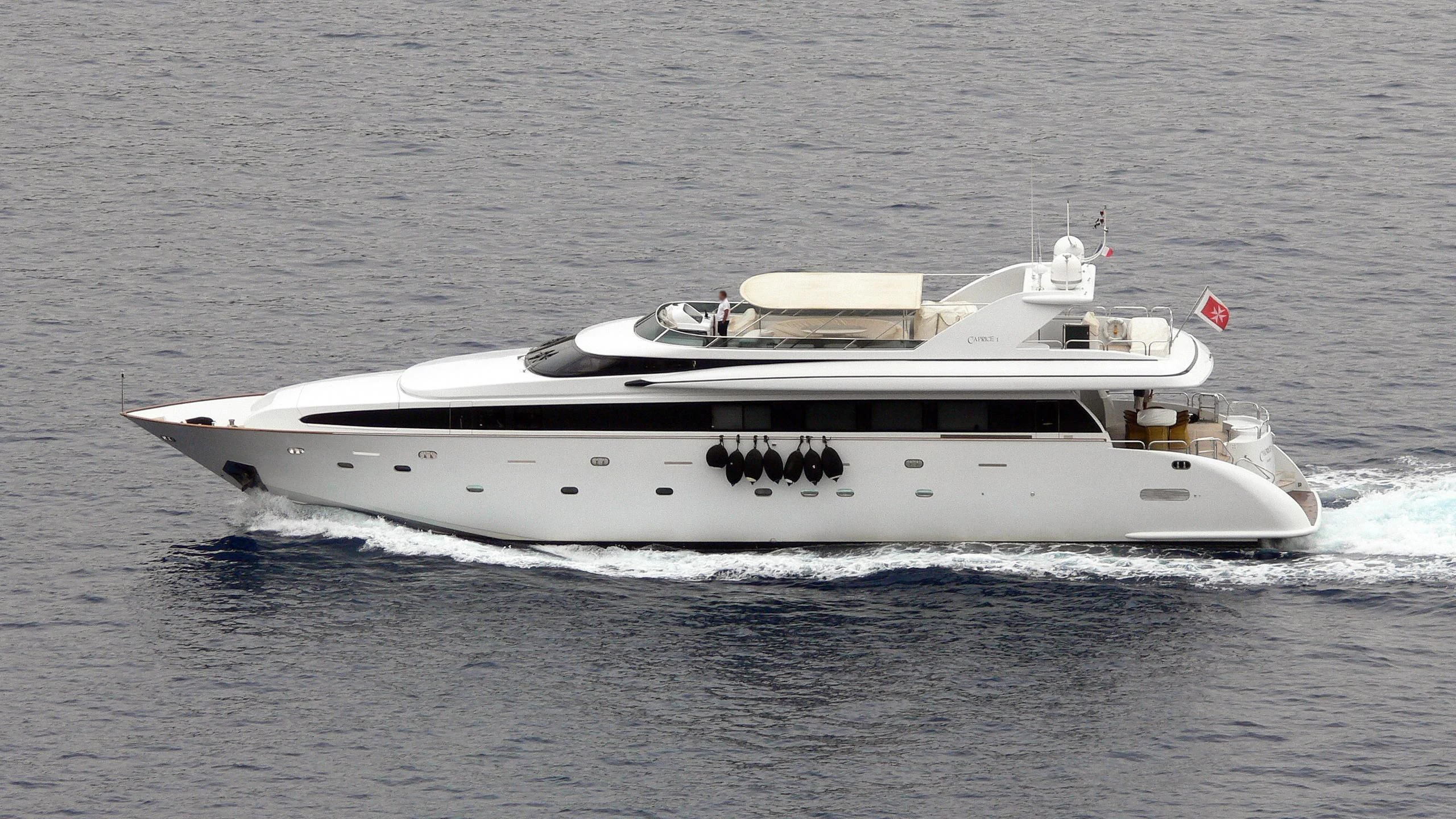 a boat on the water aboard CAPRICE I Yacht for Sale