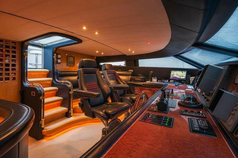 inside of a vehicle aboard CAPRICE I Yacht for Sale