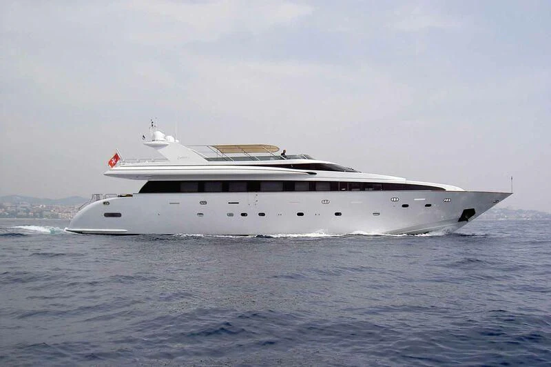 a boat in the water aboard CAPRICE I Yacht for Sale